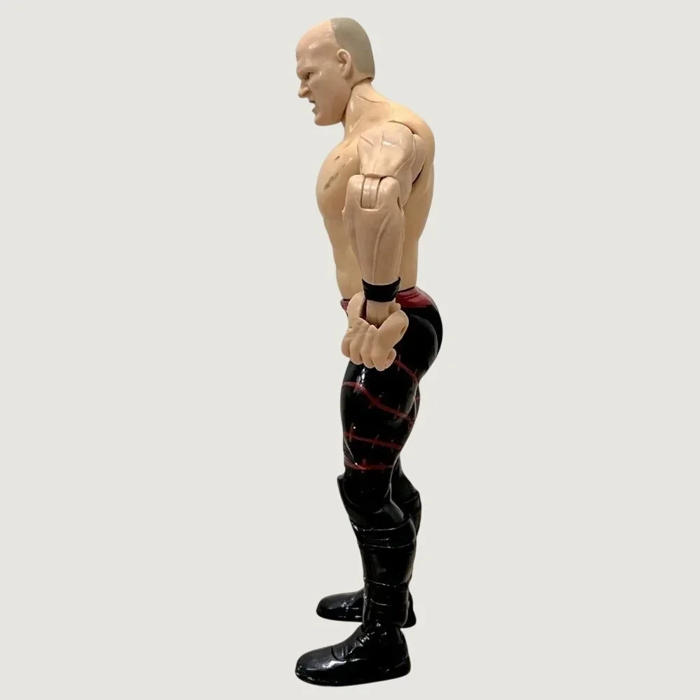 WWE Jakks Pacific Kane Unmasked Action Figure 2003 Bald Red Black Wrestling Toy